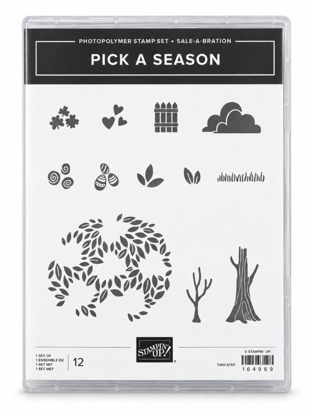 Stampin’ Up! Pick A Season Photopolymer Stamp Set 164969 12pc Retired SAB